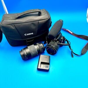 EOS Canon Camera with accessories